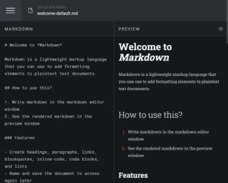 Markdown Editor Thumbnail